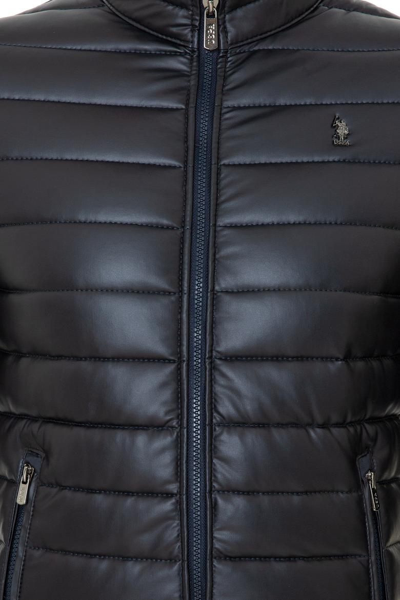 Erkek Lacivert Deri Ceket - 50255944001