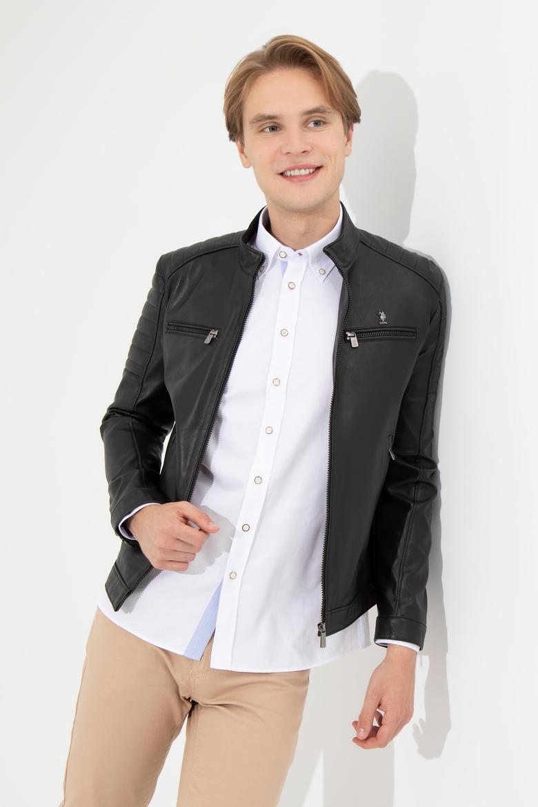 Erkek Siyah Deri Ceket