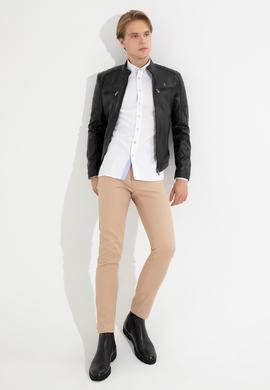 Erkek Siyah Deri Ceket - 50259137002