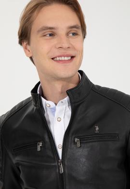 Erkek Siyah Deri Ceket - 50259137002