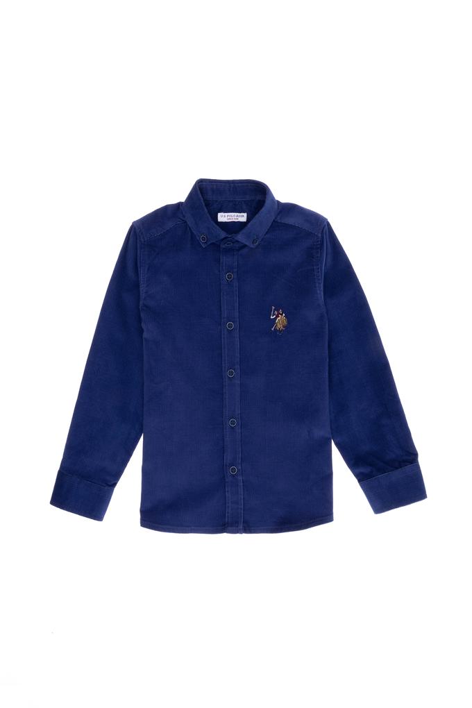 Erkek Çocuk Mavi Uzun Kollu Gömlek