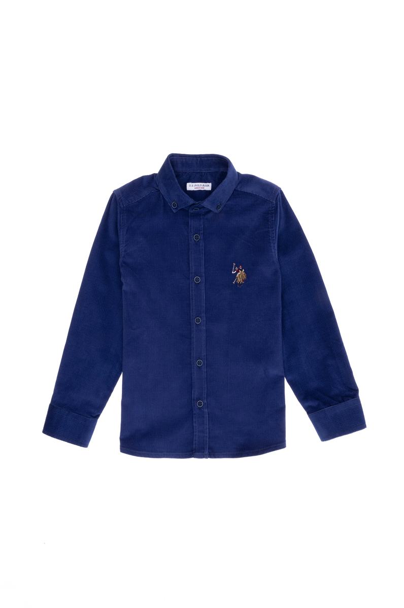 Erkek Çocuk Mavi Uzun Kollu Gömlek