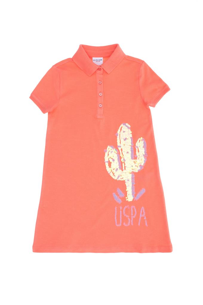 Kız Çocuk Somon Örme Elbise