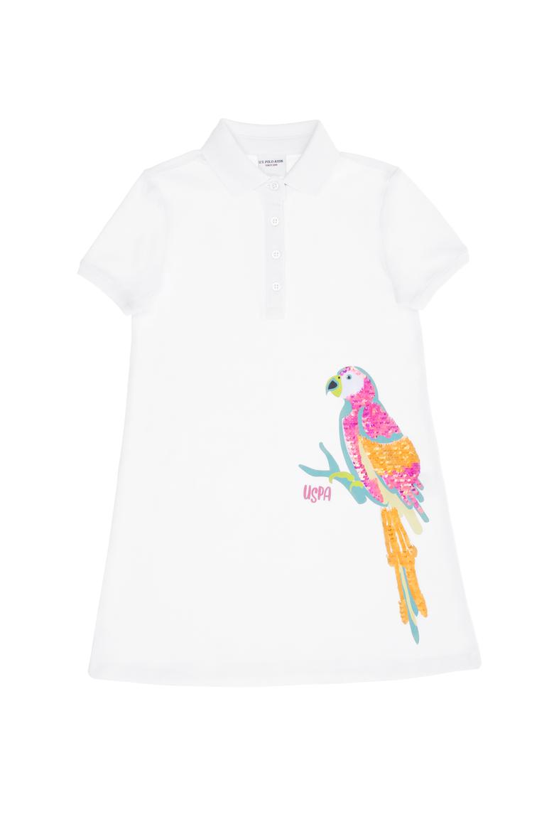 Kız Çocuk Beyaz Örme Elbise