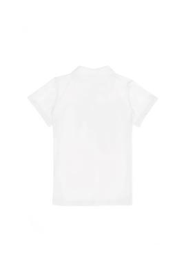 Kız Çocuk Beyaz Polo Yaka Tişört - 50263594012
