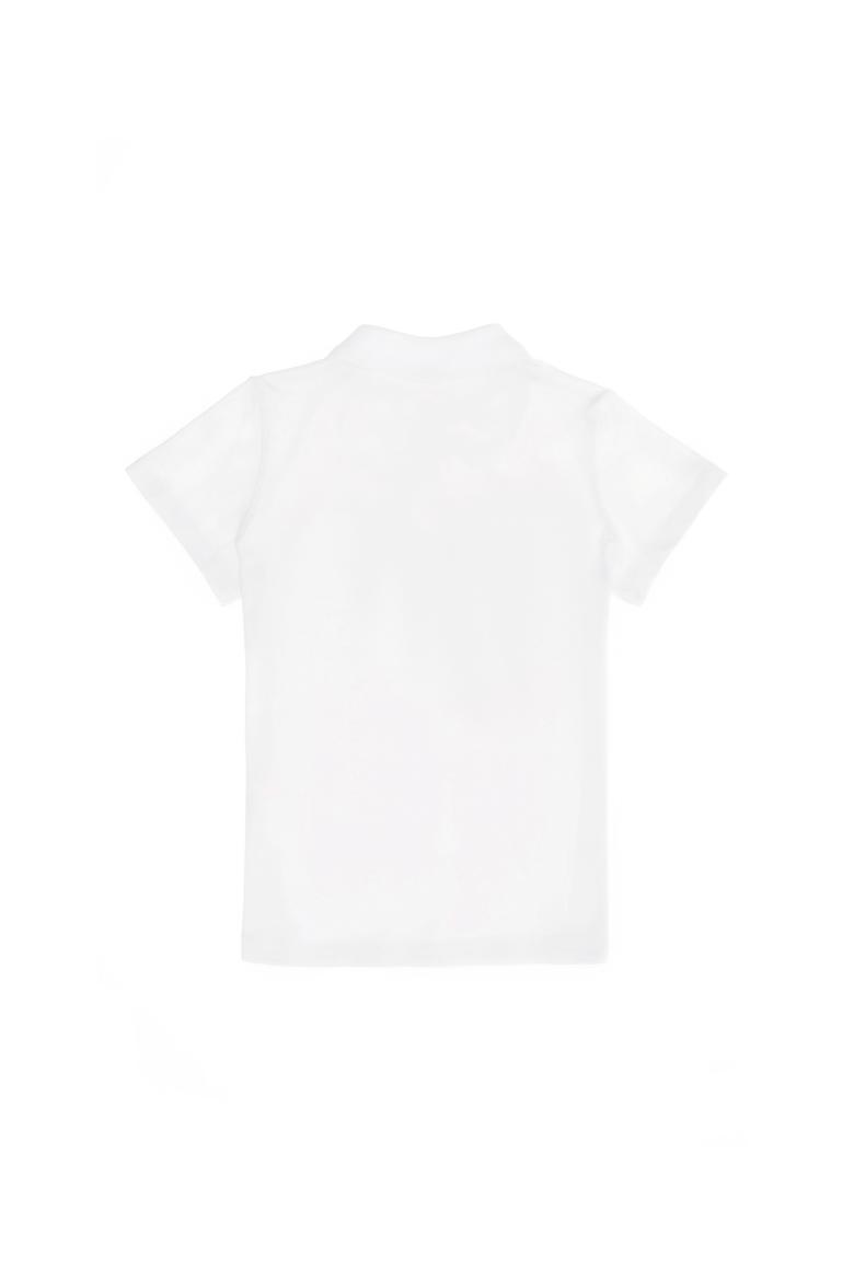 Kız Çocuk Beyaz Polo Yaka Tişört - 50263594012