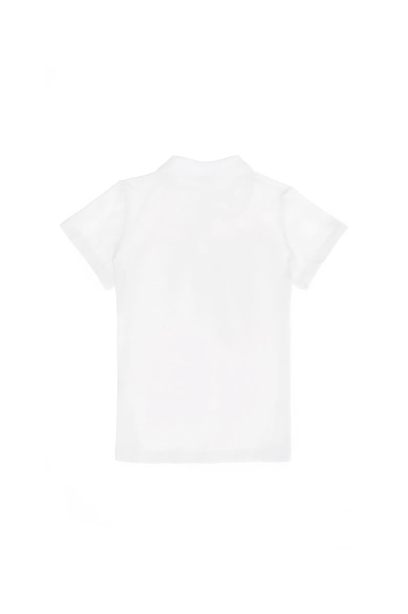 Kız Çocuk Beyaz Polo Yaka Tişört