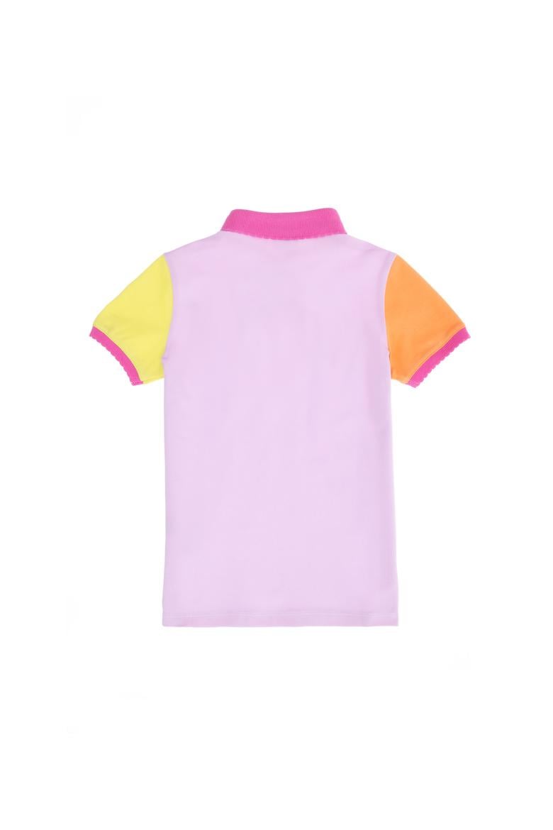 Kız Çocuk Beyaz Polo Yaka Tişört - 50270097004