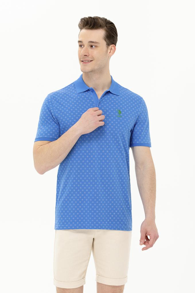 Erkek Saks Polo Yaka T-Shirt