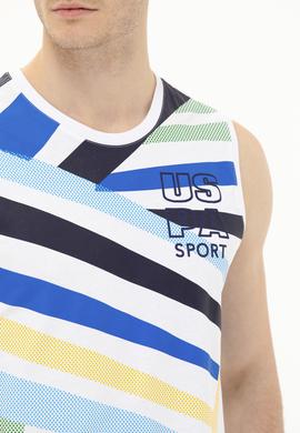 Erkek Beyaz Bisiklet Yaka T-Shirt - 50263568004