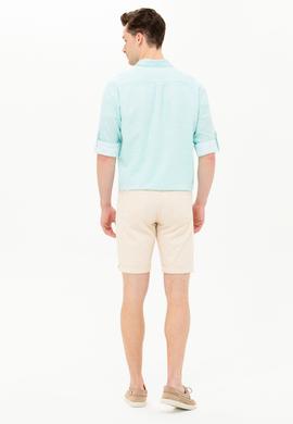 Erkek Bej Jean Şort - 50266303007