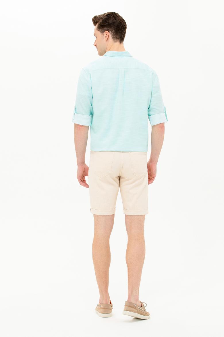 Erkek Bej Jean Şort - 50266303007