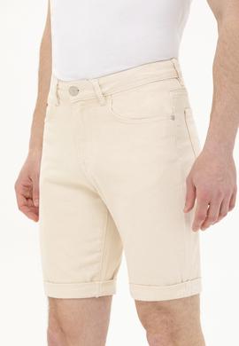 Erkek Bej Jean Şort - 50266303007