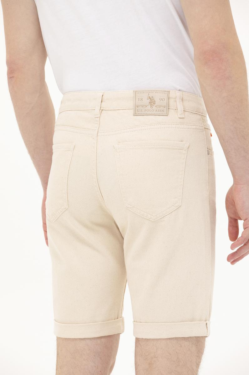 Erkek Bej Jean Şort