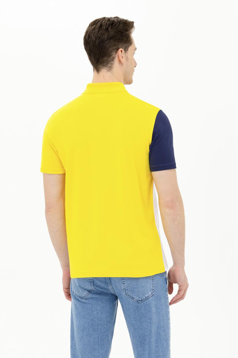 Erkek Koyu Sarı Polo Yaka T-Shirt - 50263394024