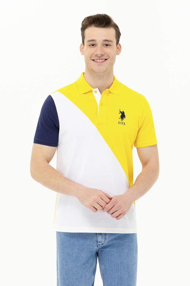 Erkek Koyu Sarı Polo Yaka T-Shirt