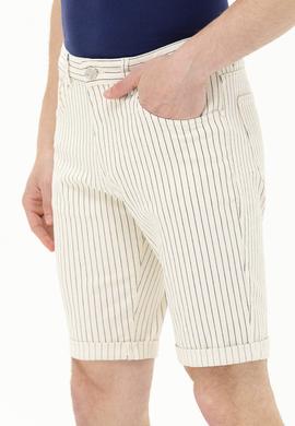 Erkek Beyaz Jean Şort - 50264299005