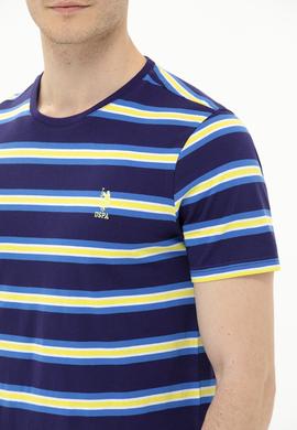 Erkek Lacivert Bisiklet Yaka Tişört - 50263261008