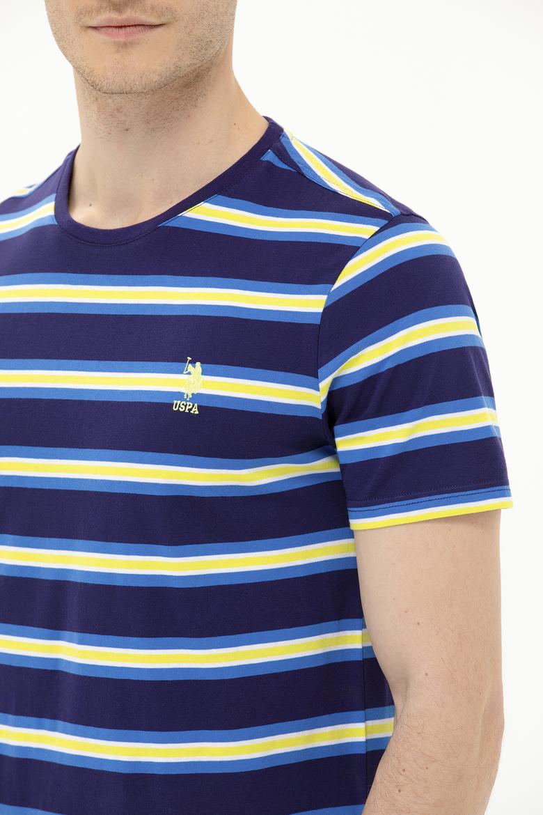 Erkek Lacivert Bisiklet Yaka Tişört - 50263261008