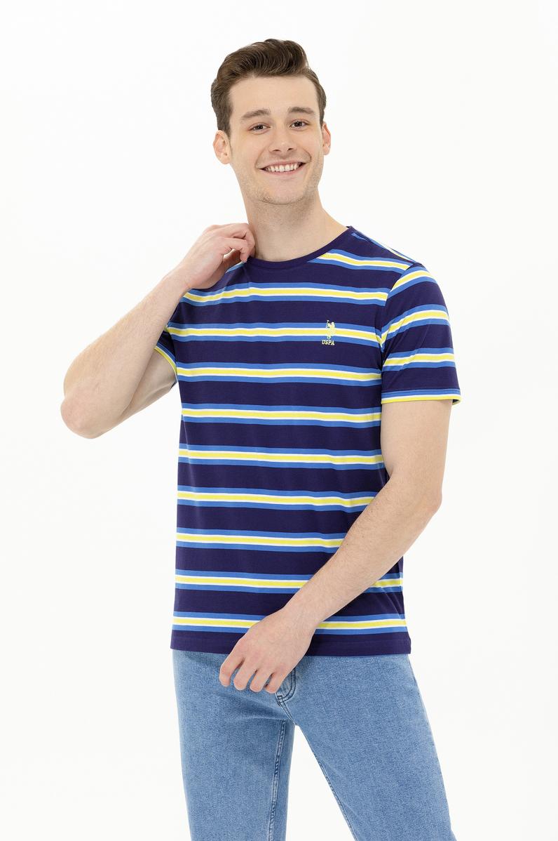 Erkek Lacivert Bisiklet Yaka Tişört