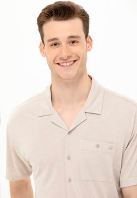 Erkek Taş Comfort Polo Yaka Tişört - 50267009019