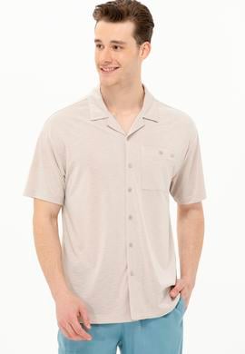 Erkek Taş Comfort Polo Yaka Tişört - 50267009019