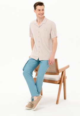 Erkek Taş Comfort Polo Yaka Tişört - 50267009019