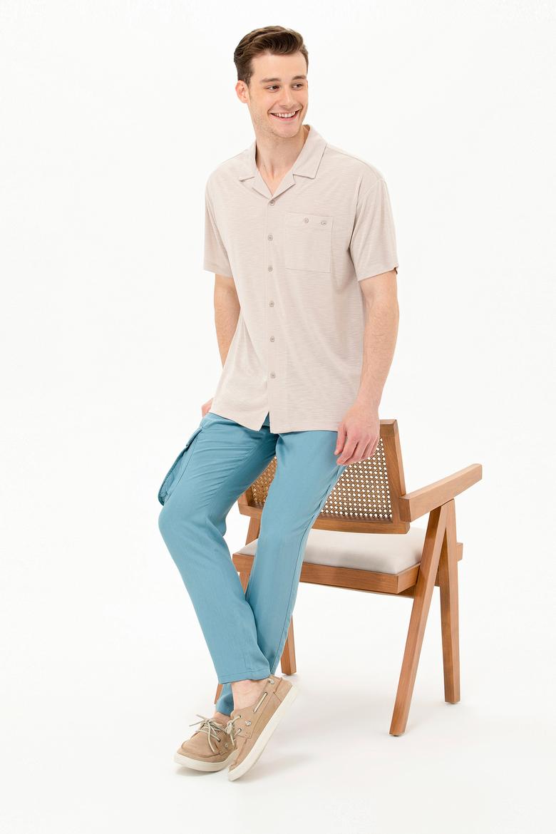 Erkek Taş Comfort Polo Yaka Tişört - 50267009019