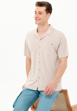 Erkek Taş Comfort Polo Yaka Tişört - 50267009019