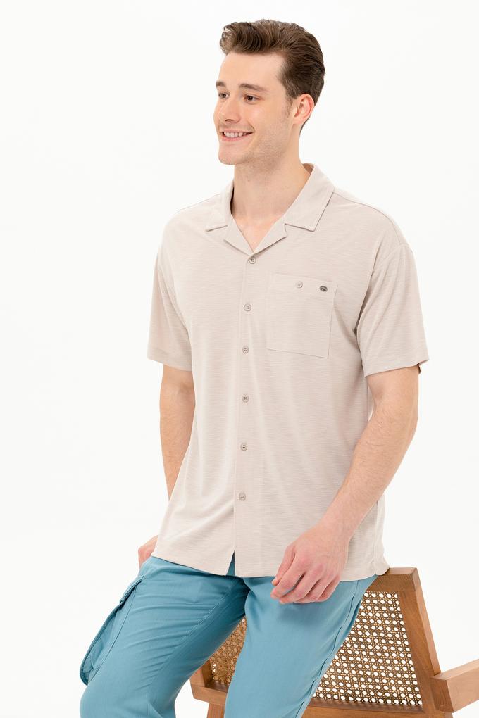 Erkek Taş Comfort Polo Yaka Tişört