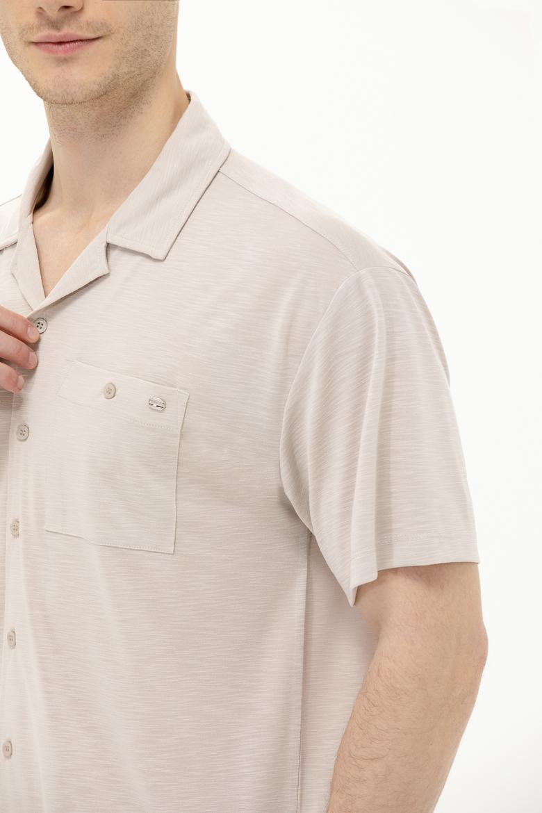 Erkek Taş Comfort Polo Yaka Tişört - 50267009019