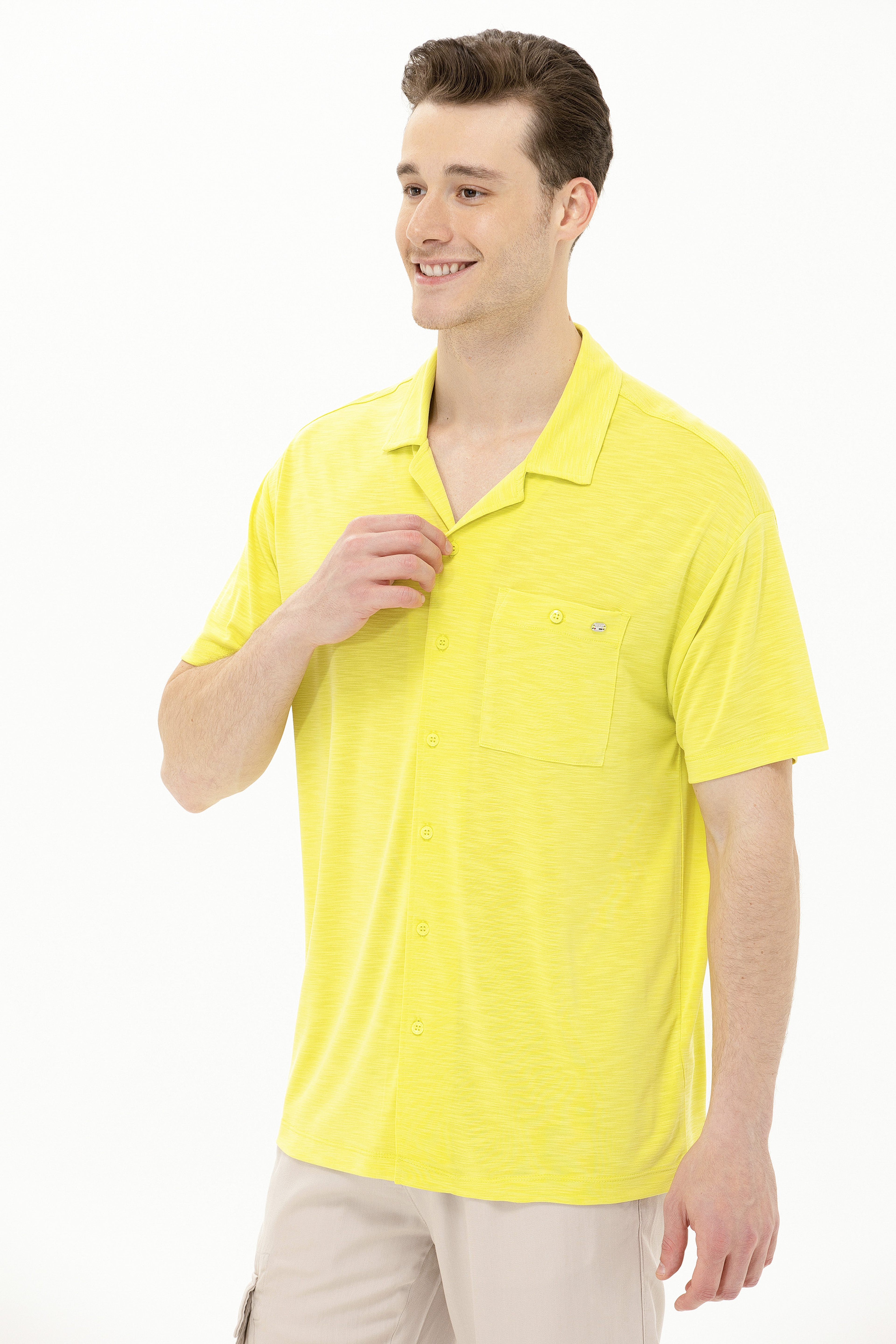 Erkek Citron Comfort Polo Yaka Tişört - Image 4