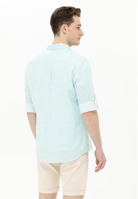 Erkek Mint Uzun Kollu Gömlek - 50264098041