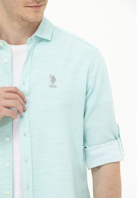 Erkek Mint Uzun Kollu Gömlek - 50264098041