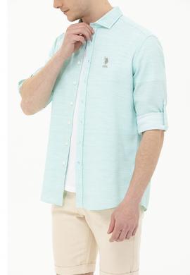 Erkek Mint Uzun Kollu Gömlek - 50264098041