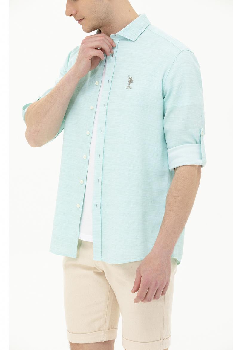 Erkek Mint Uzun Kollu Gömlek - 50264098041