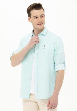 Erkek Mint Uzun Kollu Gömlek - 50264098041