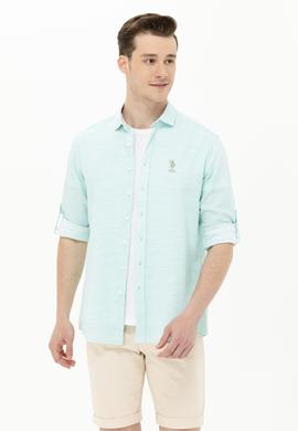 Erkek Mint Uzun Kollu Gömlek - 50264098041