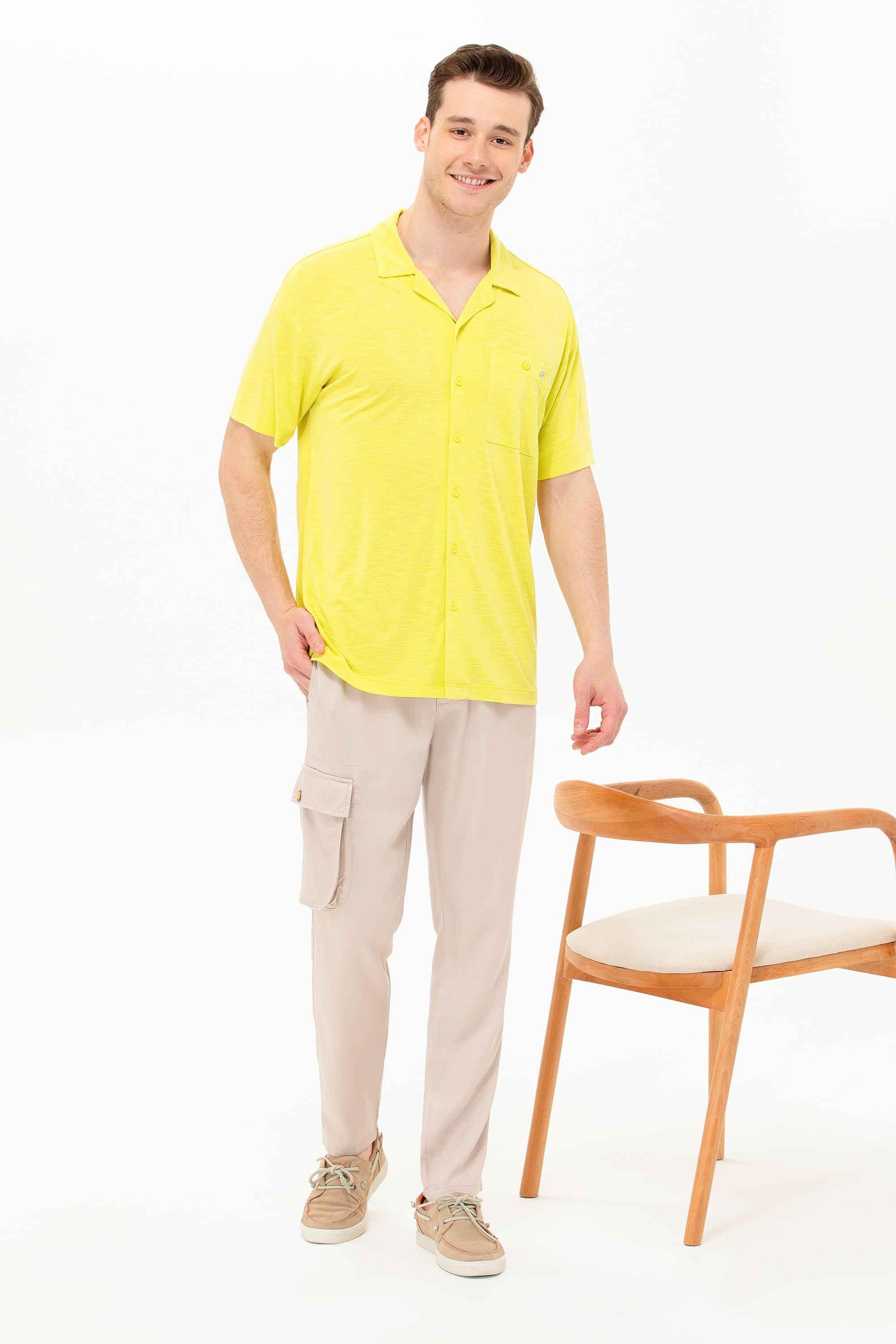 Erkek Carrot Fit Taş Kanvas Pantolon