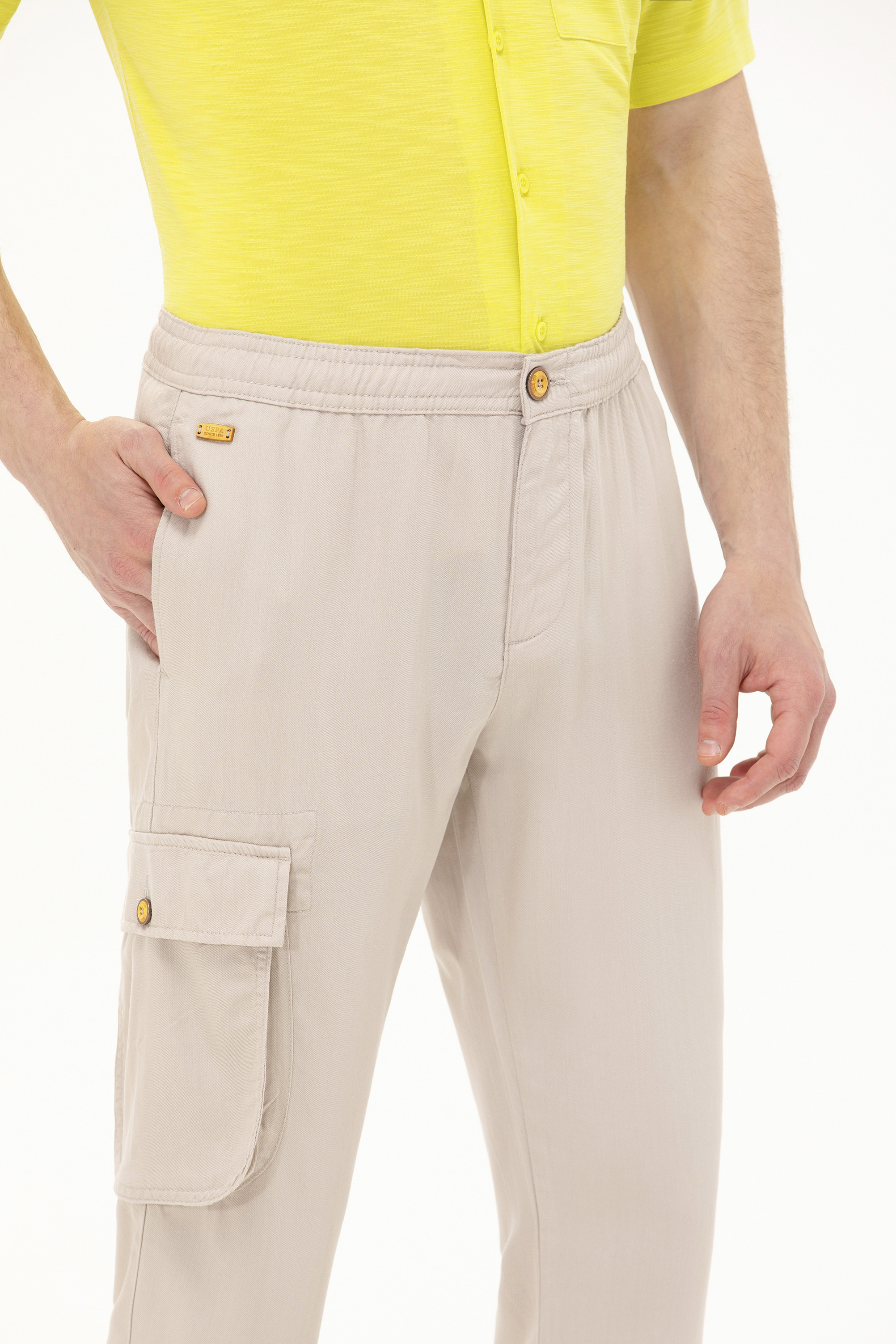 Erkek Carrot Fit Taş Kanvas Pantolon - Image 5