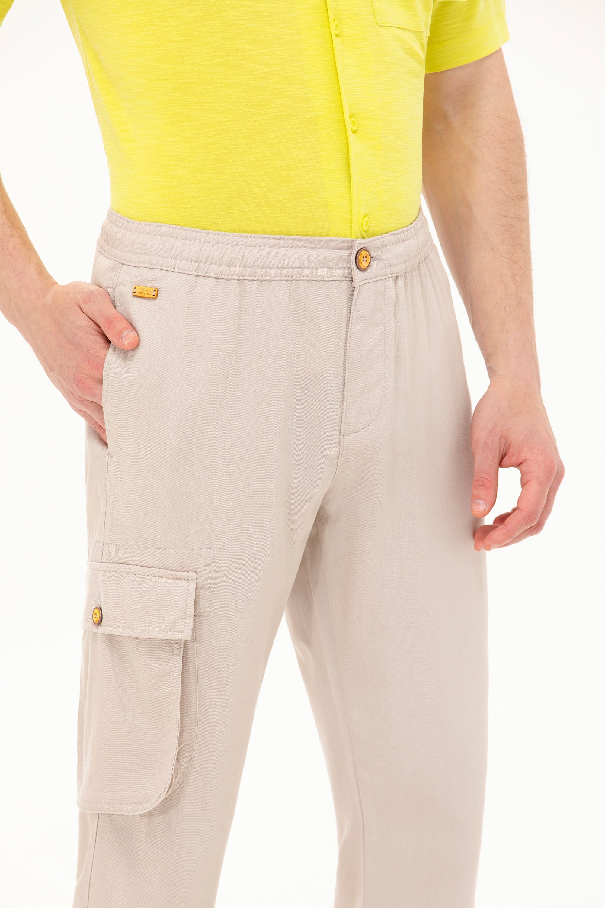 Erkek Carrot Fit Taş Kanvas Pantolon