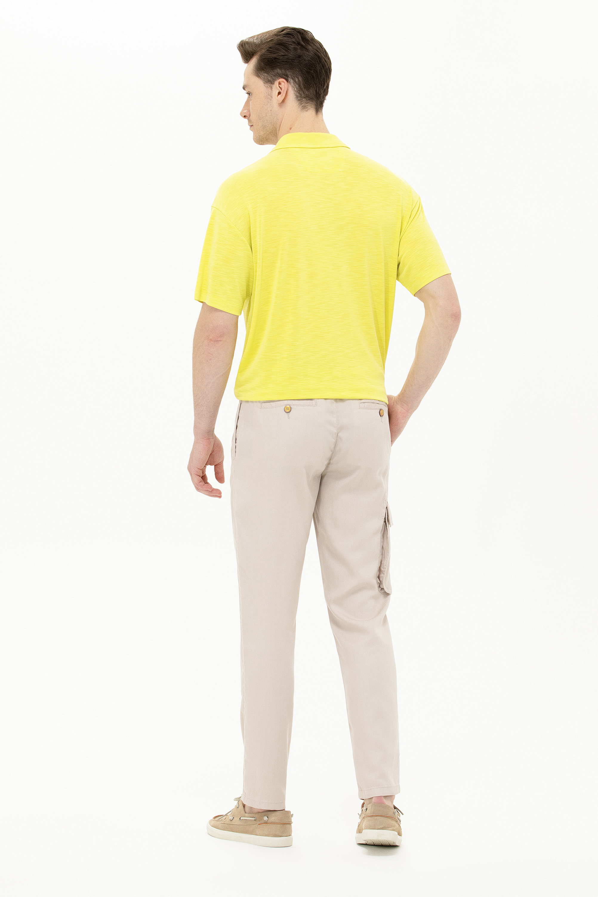 Erkek Carrot Fit Taş Kanvas Pantolon - Image 4