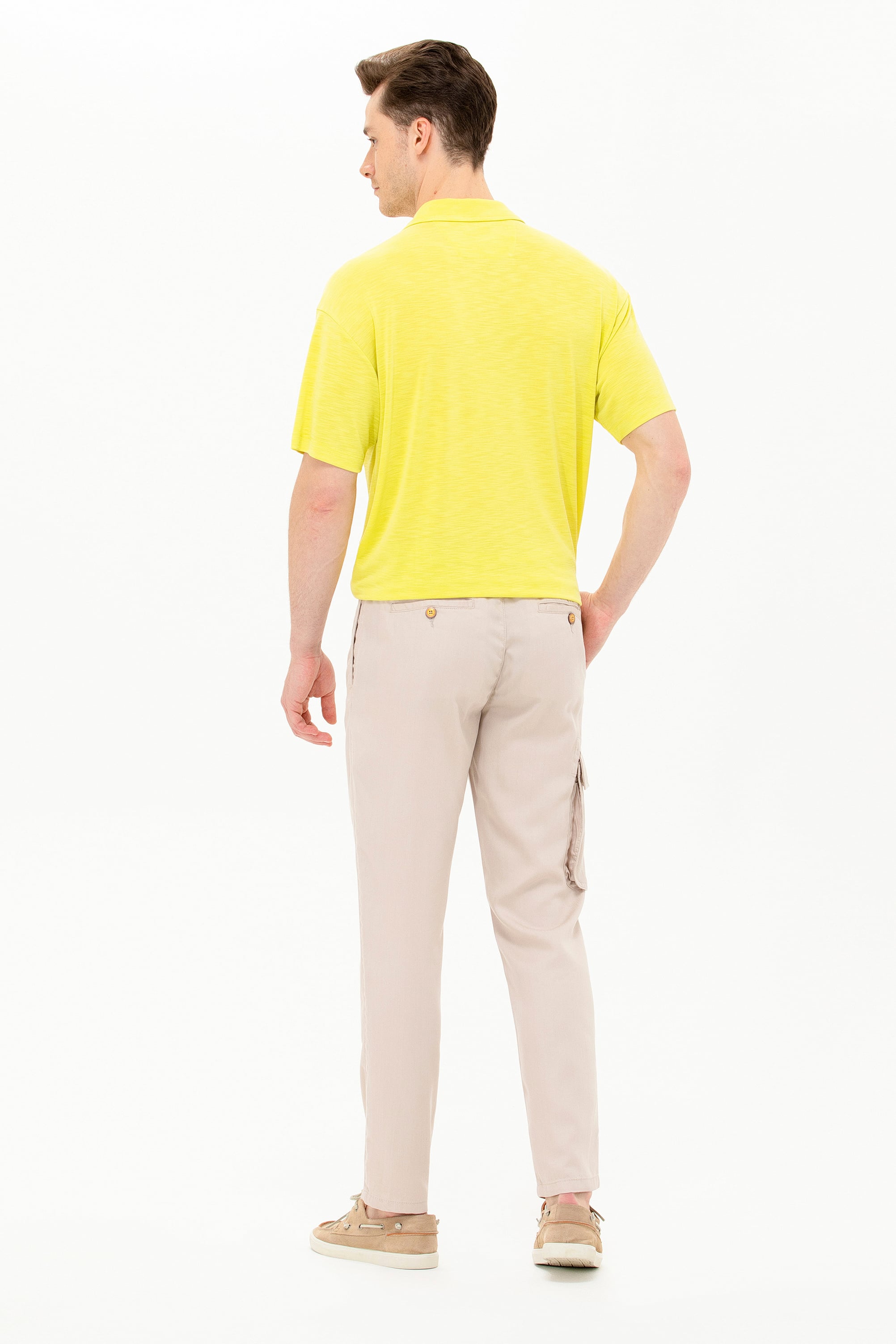Erkek Carrot Fit Taş Kanvas Pantolon