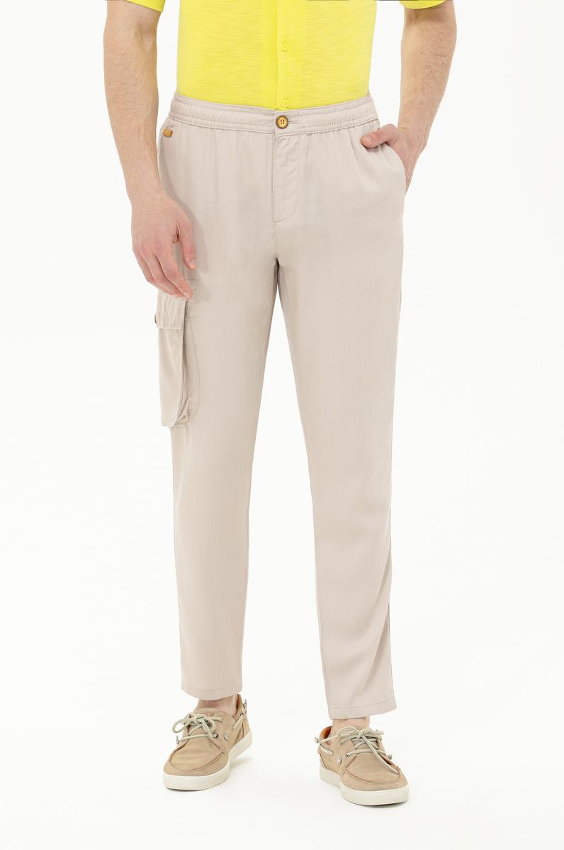 Erkek Carrot Fit Taş Kanvas Pantolon