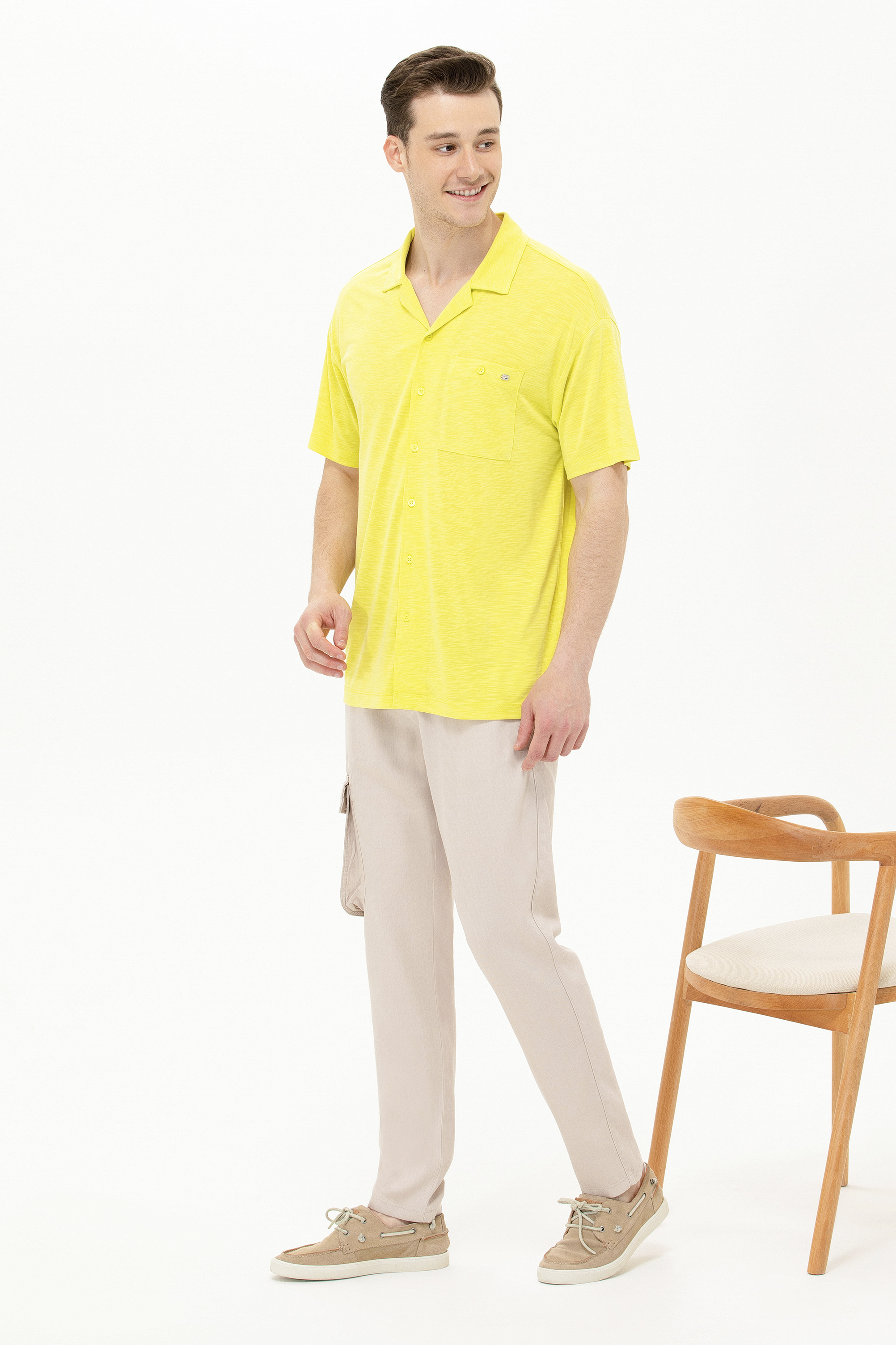 Erkek Carrot Fit Taş Kanvas Pantolon - Image 3