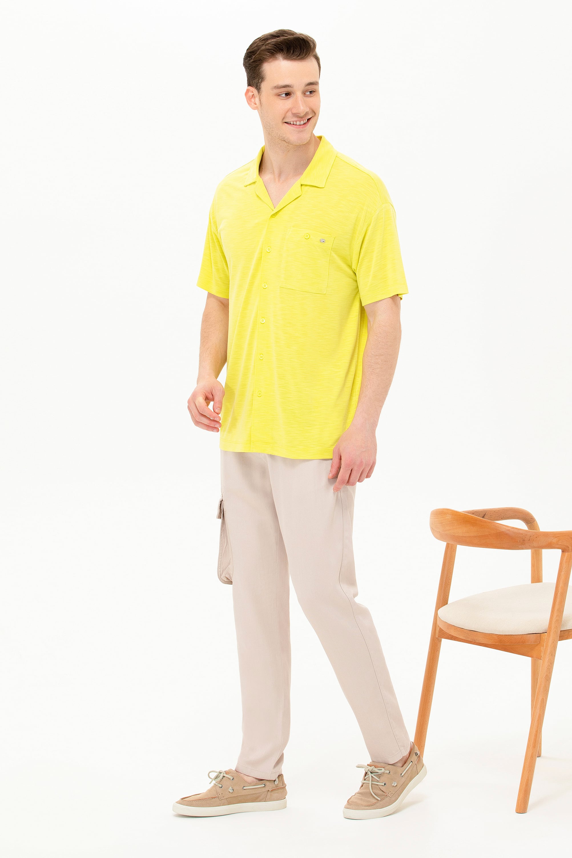 Erkek Carrot Fit Taş Kanvas Pantolon