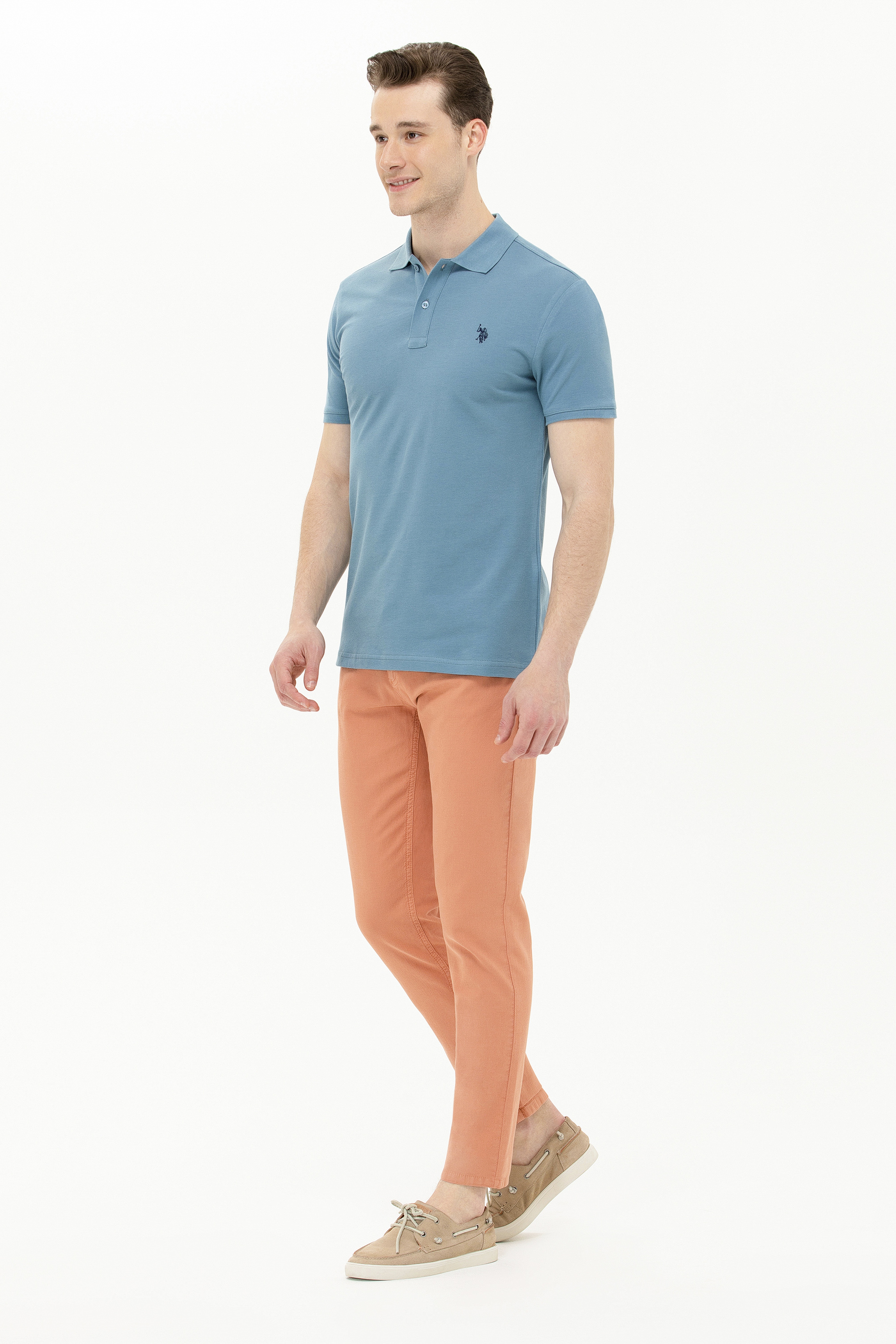 Erkek Slim Fit Kiremit Kanvas Pantolon - Image 3