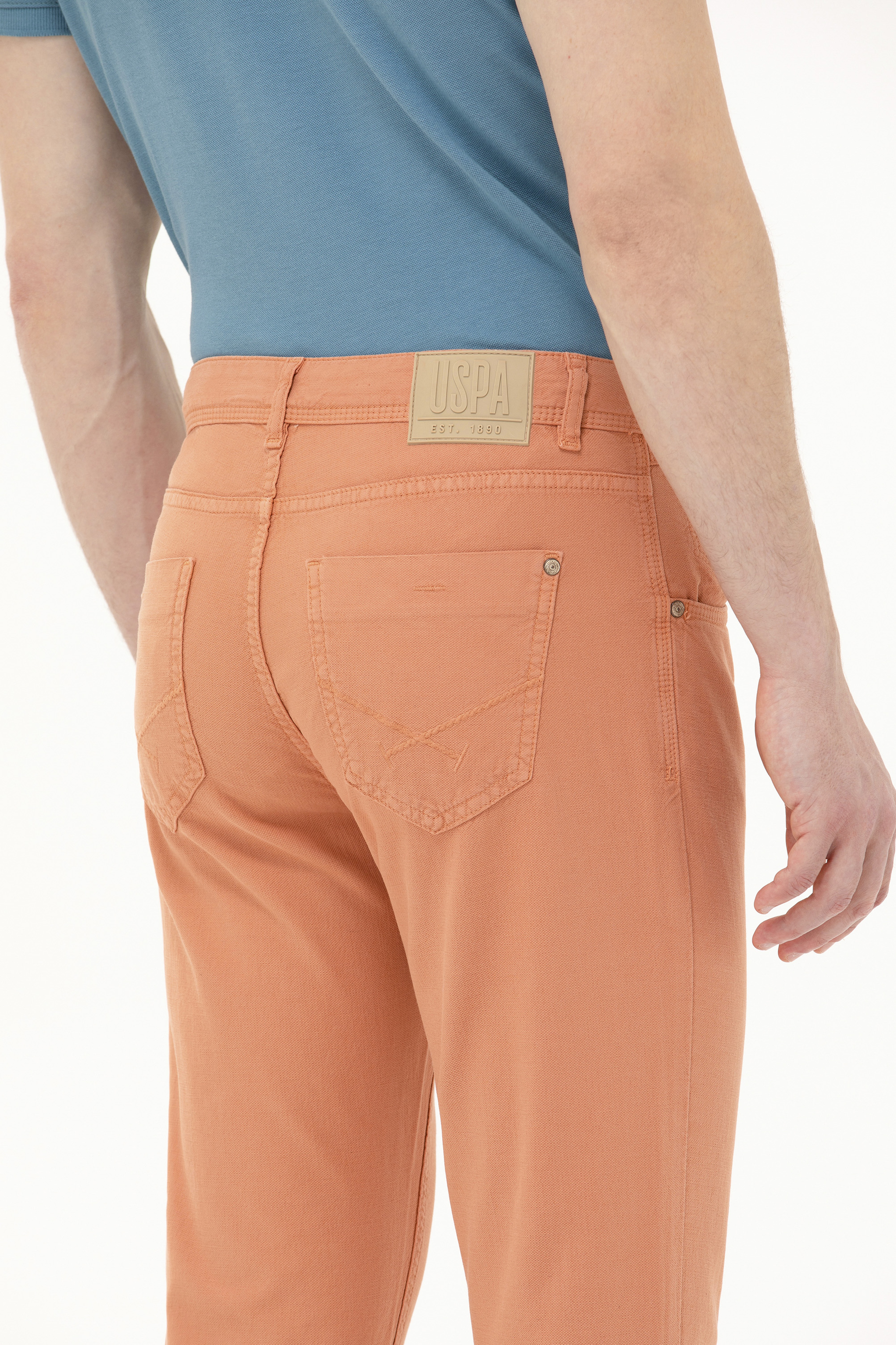 Erkek Slim Fit Kiremit Kanvas Pantolon - Image 7