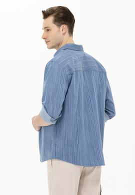 Erkek Açık Mavi Jean Gömlek - 50264363014