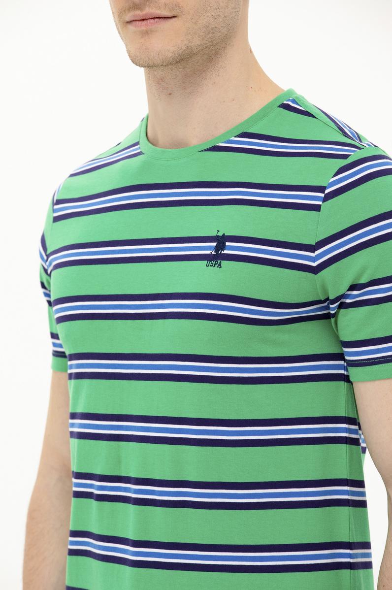 Erkek Yeşil Bisiklet Yaka Tişört